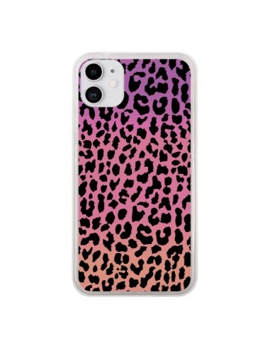Coque iPhone 11 Leopard Hot Rose Corail - Mary Nesrala