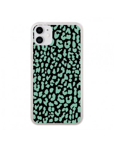 Coque iPhone 11 Leopard Mint Vert - Mary Nesrala