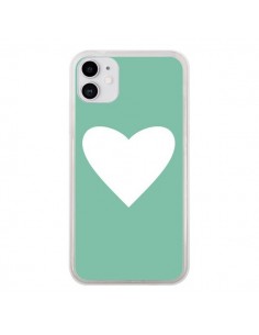 Coque iPhone 11 Coeur Mint Vert - Mary Nesrala