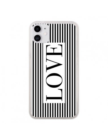 Coque iPhone 11 Love Noir et Blanc - Mary Nesrala