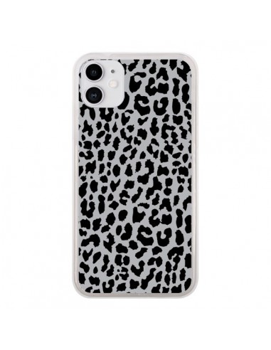 Coque iPhone 11 Leopard Gris Neon - Mary Nesrala