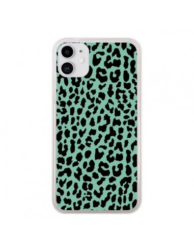 Coque iPhone 11 Leopard Mint Vert Neon - Mary Nesrala