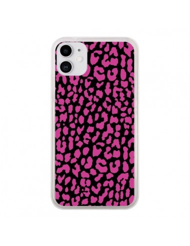 Coque iPhone 11 Leopard Rose Pink - Mary Nesrala