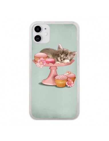 Coque iPhone 11 Chaton Chat Kitten Cookies Cupcake - Maryline Cazenave