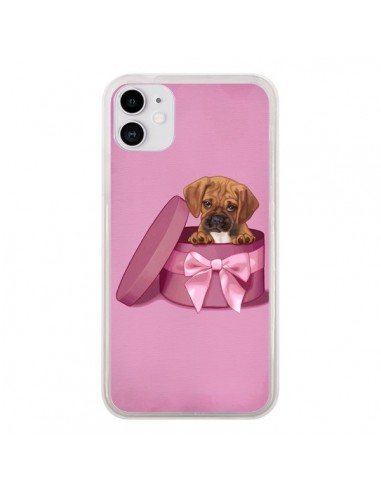 Coque iPhone 11 Chien Dog Boite Noeud Triste - Maryline Cazenave