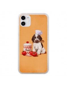 Coque iPhone 11 Chien Dog Pates Pasta Cuisinier -...