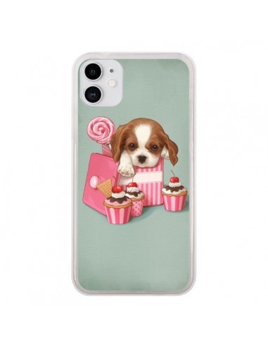 Coque iPhone 11 Chien Dog Cupcake Gateau Boite - Maryline Cazenave