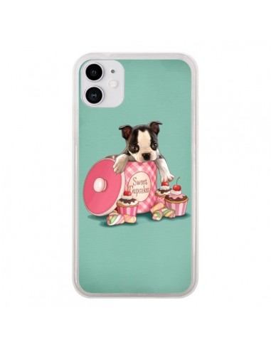 Coque iPhone 11 Chien Dog Cupcakes Gateau Boite - Maryline Cazenave