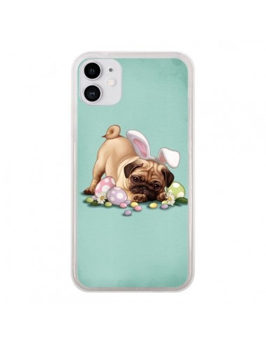 Coque iPhone 11 Chien Dog Rabbit Lapin Pâques Easter - Maryline Cazenave