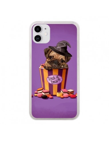 Coque iPhone 11 Chien Dog Halloween Sorciere Bonbon - Maryline Cazenave