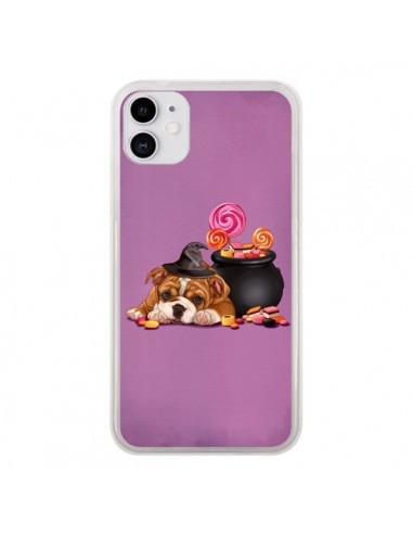Coque iPhone 11 Chien Dog Halloween Sorciere Chaudron Bonbon - Maryline Cazenave