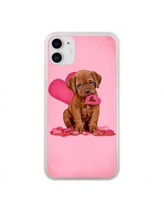 Coque iPhone 11 Chien Dog Gateau Coeur Love - Maryline...