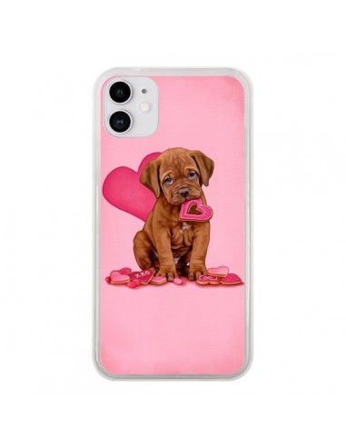Coque iPhone 11 Chien Dog Gateau Coeur Love - Maryline Cazenave
