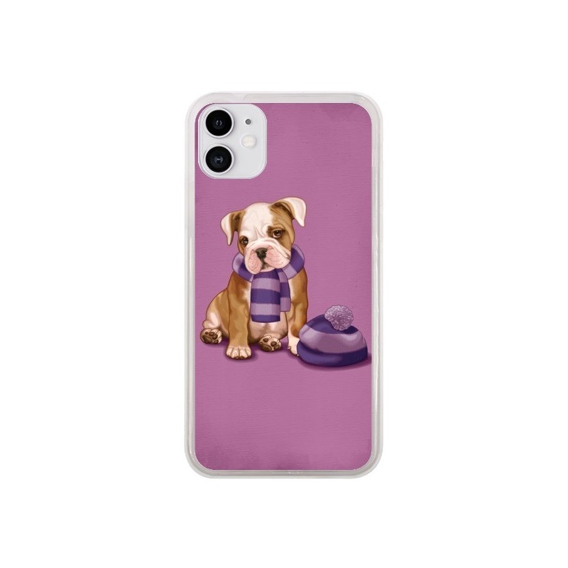 Coque iPhone 11 Chien Dog Echarpe Bonnet Froid Hiver - Maryline Cazenave
