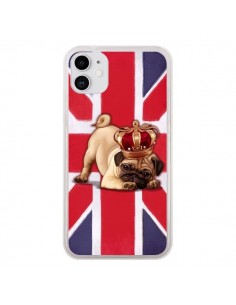 Coque iPhone 11 Chien Dog Anglais UK British Queen King...