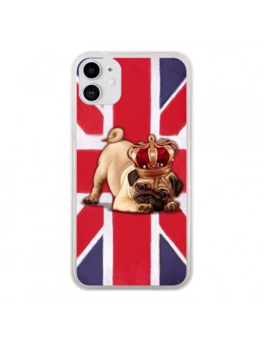 Coque iPhone 11 Chien Dog Anglais UK British Queen King Roi Reine - Maryline Cazenave