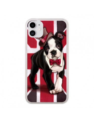 Coque iPhone 11 Chien Dog Anglais UK British Gentleman - Maryline Cazenave