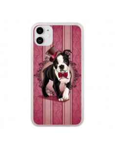 Coque iPhone 11 Chien Dog Gentleman Noeud Papillon...