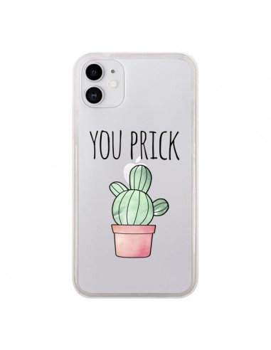 Coque iPhone 11 You Prick Cactus Transparente - Maryline Cazenave