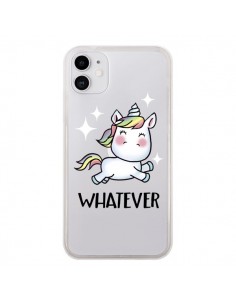 Coque iPhone 11 Licorne Whatever Transparente - Maryline...