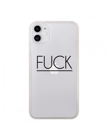 Coque iPhone 11 Fuck Transparente - Maryline Cazenave