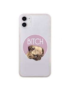 Coque iPhone 11 Bulldog Bitch Transparente - Maryline...