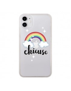 Coque iPhone 11 Chieuse Arc En Ciel Transparente -...