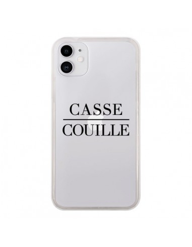 Coque iPhone 11 Casse Couille Transparente - Maryline Cazenave