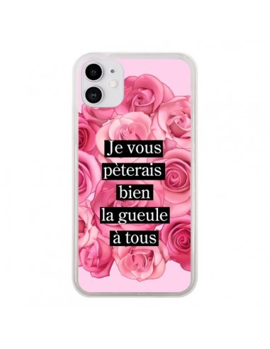 Coque iPhone 11 Je vous pèterais Fleurs - Maryline Cazenave