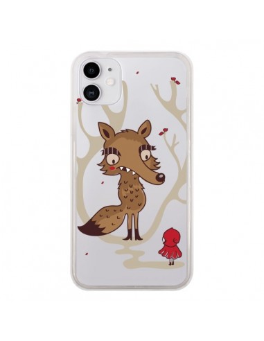 Coque iPhone 11 Le Petit Chaperon Rouge Loup Hello Big Wolf Transparente - Maria Jose Da Luz