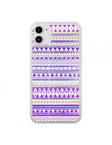 Coque iPhone 11 Bandana Violet Azteque - Monica Martinez