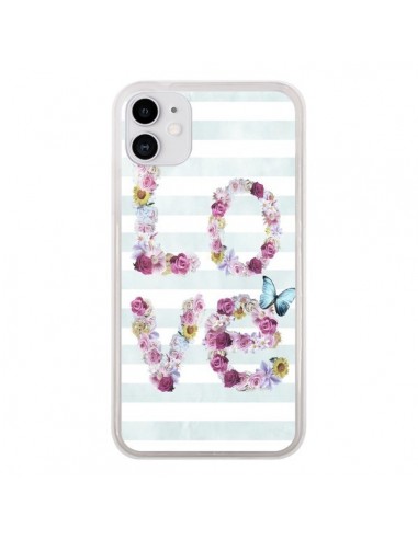 Coque iPhone 11 Love Fleurs Flower - Monica Martinez