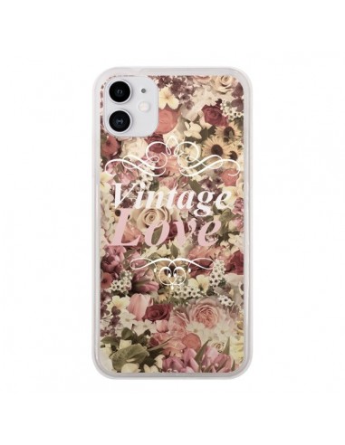 Coque iPhone 11 Vintage Love Flower - Monica Martinez