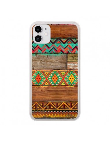 Coque iPhone 11 Indian Wood Bois Azteque - Maximilian San