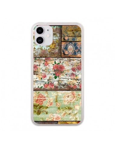 Coque iPhone 11 Lady Rococo Bois Fleur - Maximilian San