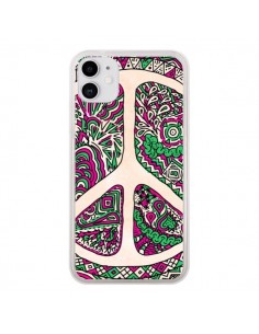 Coque iPhone 11 Peace and Love Azteque Vainilla -...
