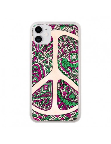 Coque iPhone 11 Peace and Love Azteque Vainilla - Maximilian San