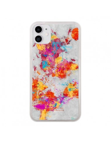 Coque iPhone 11 Terre Map Monde Mother Earth Crying - Maximilian San