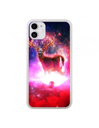 Coque iPhone 11 Cosmic Deer Cerf Galaxy - Maximilian San