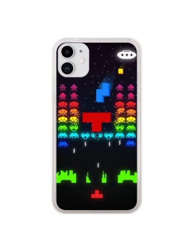 Coque iPhone 11 Invatris Space Invaders Tetris Jeu - Maximilian San