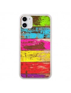 Coque iPhone 11 Bois Coloré Vintage - Maximilian San