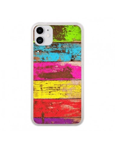 Coque iPhone 11 Bois Coloré Vintage - Maximilian San