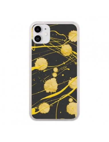 Coque iPhone 11 Gold Splash Peinture Art - Maximilian San