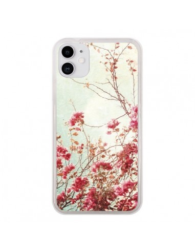 Coque iPhone 11 Fleur Vintage Rose - Nico