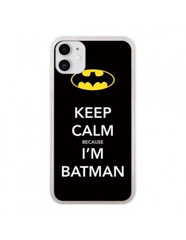 Coque iPhone 11 Keep Calm because I'm Batman - Nico