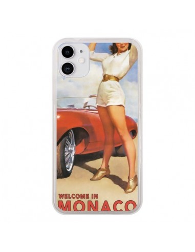 Coque iPhone 11 Welcome to Monaco Vintage Pin Up - Nico