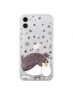Coque iPhone 11 Petite Fille et Licorne I Believe...