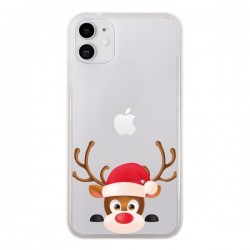 Coque iPhone 11 Renne de Noël transparente - Nico