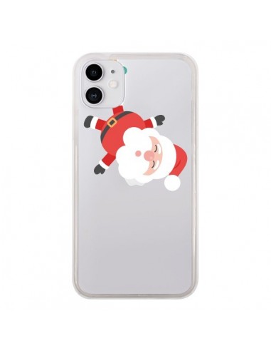 Coque iPhone 11 Père Noël et sa Guirlande transparente - Nico