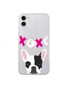 Coque iPhone 11 Bulldog Français XoXo Chien Transparente...